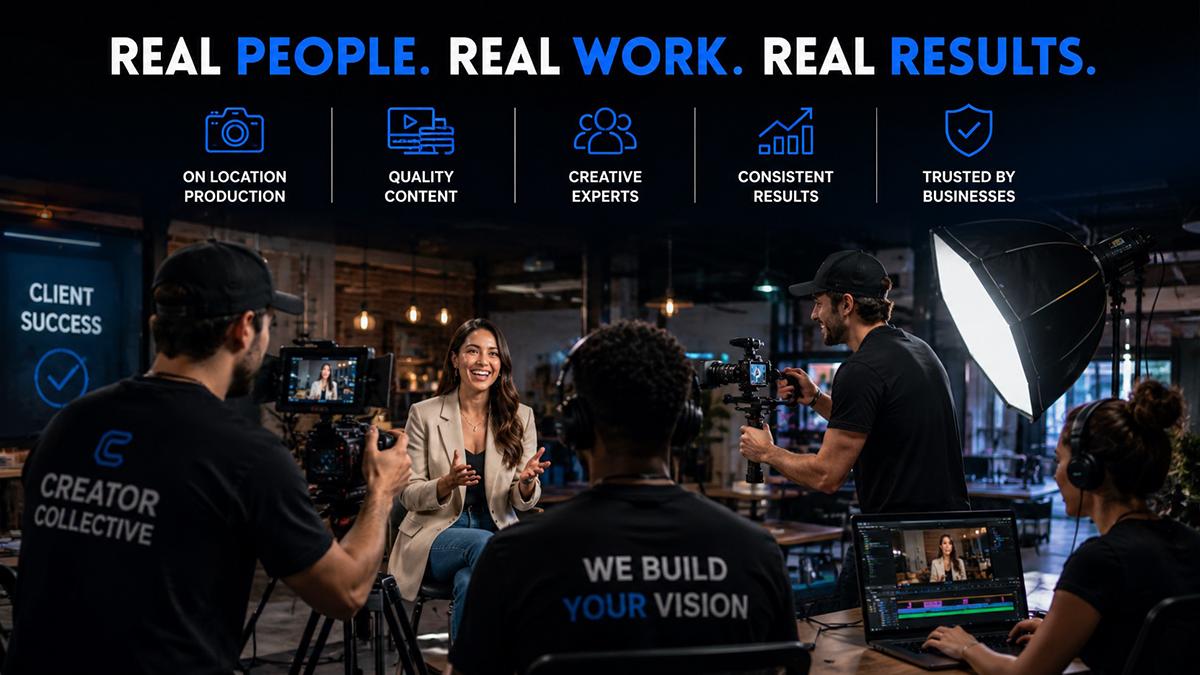 Creator Collective production team creating branded video content